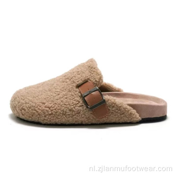 Krullende wol met pure shearling slippers